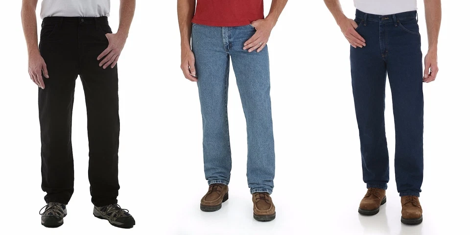 New Rustler by Wrangler Men's Regular Fit Straight-Leg Jeans All Sizes - Image 2 of 4