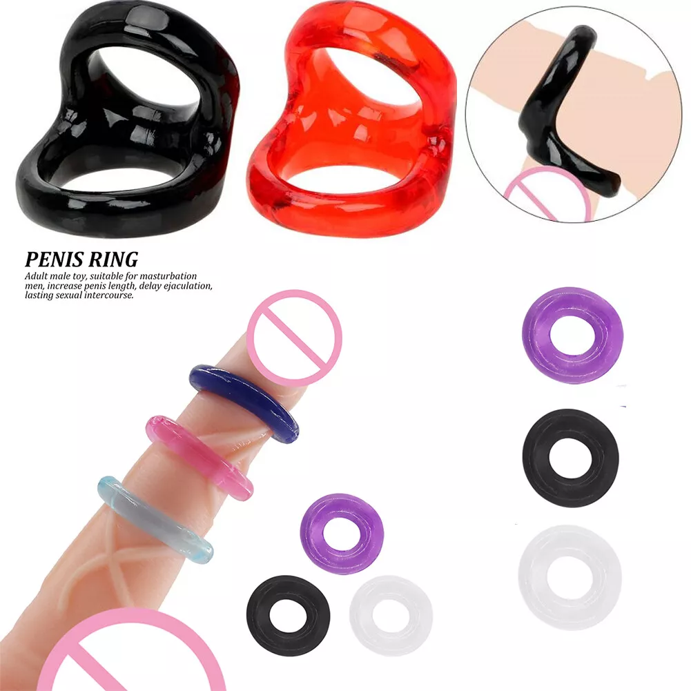 Silicone Penis Cock Ring Couple Sex Toys For Man Longer Harder Stronger Adults eBay image