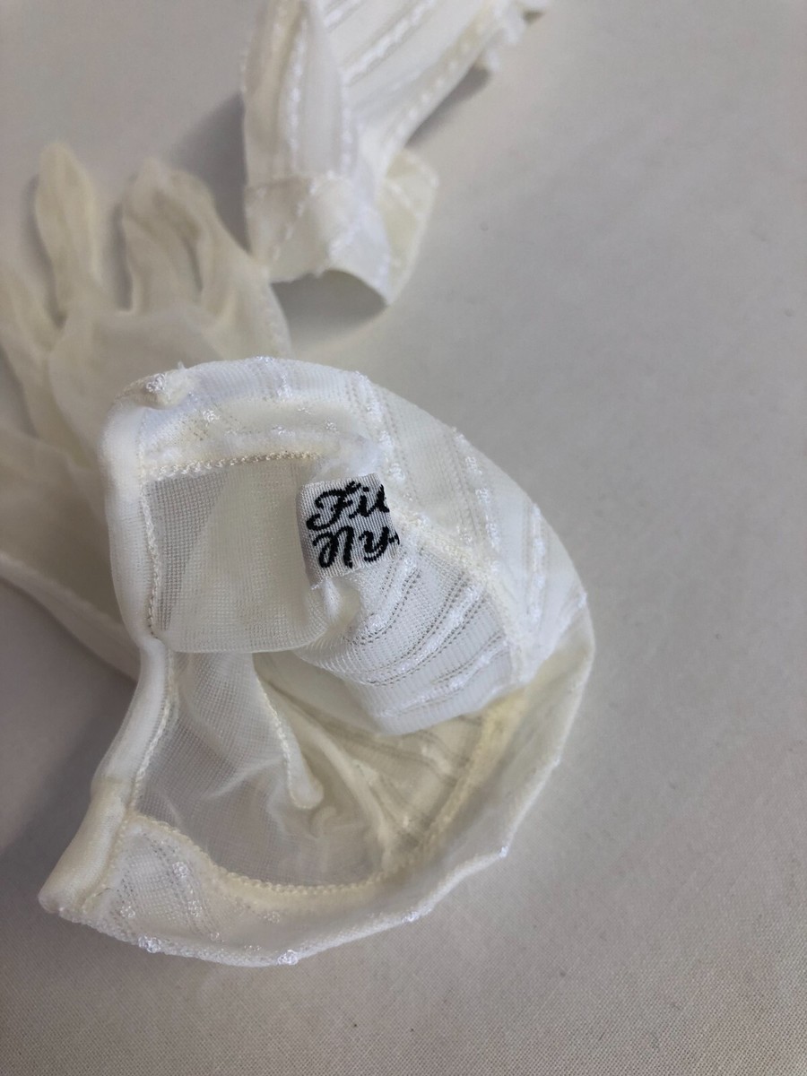 Gants fins transparents blanc Fille élégante taille 8/10ans G036