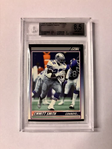 1990 Score Supplemental Football #101T Emmitt Smith RC Rookie HOF BGS 8.5