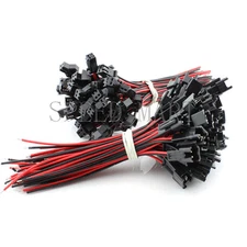 20 Pair Power Jack Plug SM 2 Pin Male + Female Wire Socket Connector Lead 24 AWG