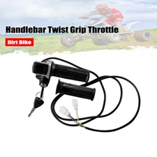36V Scooter Bicycle E-bike Handlebar Twist Grip Throttle w/ Electric Key Lock