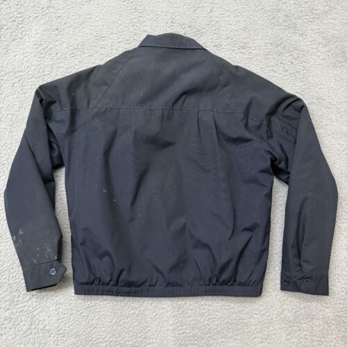 CHAQUETA DE TRABAJO VINTAGE AÑOS 60 SEARS GRIS PRENSA PERMANENTE TALLA 36 Regular TALON CREMALLERA PIEL - Imagen 9 de 14
