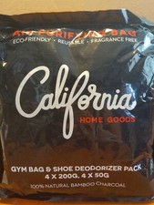 Bamboo Charcoal Air Purifying Bags, 4 x 200g 4 for gym bag, shoes, car, closet