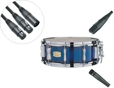 Top and bottom snare miking cable w phase reverse drum microphone mic over under