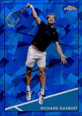Richard Gasquet 2021 Topps Chrome Sapphire Tennis Blue Sapphire #25