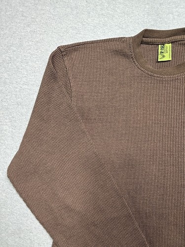 Air Force F16C Shirt Mens Large Brown Thermal Undershirt Long Sleeve Pullover - Picture 2 of 12