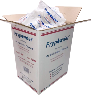 MirOil P46C Fry Powder Oil Stabilizer Filter Aid, 46 x160ml Size C Portion packs