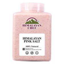 Himalayan Chef Pink Himalayan Salt Fine Grain, 5 lbs Plastic Jar Pure, Natur...