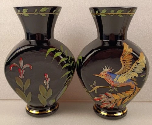 Fenton Vase Bird & Floral Motif Centennial Collection Sold Singular Each Priced