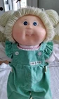 Vintage Cabbage Patch Doll Blonde & Corduroy Overalls,Top, Shoes & Lace Socks!