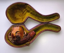 Meerschaum Pipe A Dragon Claw Cupping the Bowl Lacking Stem In Fitted Box