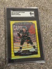2022-23 O Pee Chee Platinum Neon Yellow Surge #202 Matt Boldy Wild RC SGC 9