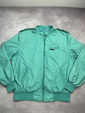 Vintage Members Only Jacket Mens XLT Green Full Zip Bomber 80s Hong Kong Classic