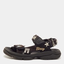 Balenciaga Tourist Size 36 Black Fabric Flat ...