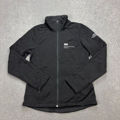 North Face Fleece Damen Small Schwarz Full Zip Windwall Pullover Jacke Lady