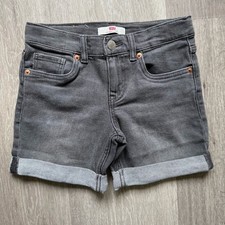 Levi's Gray Denim Shorts Cuffed Casual Style