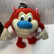 1992 Stimpy Plush Ren & Stimpy Toy Pull Strin...