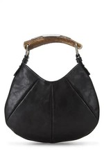 NWOT YVES SAINT LAURENT Mombasa Hobo Bag Antler Horn Handle Crescent Leather S