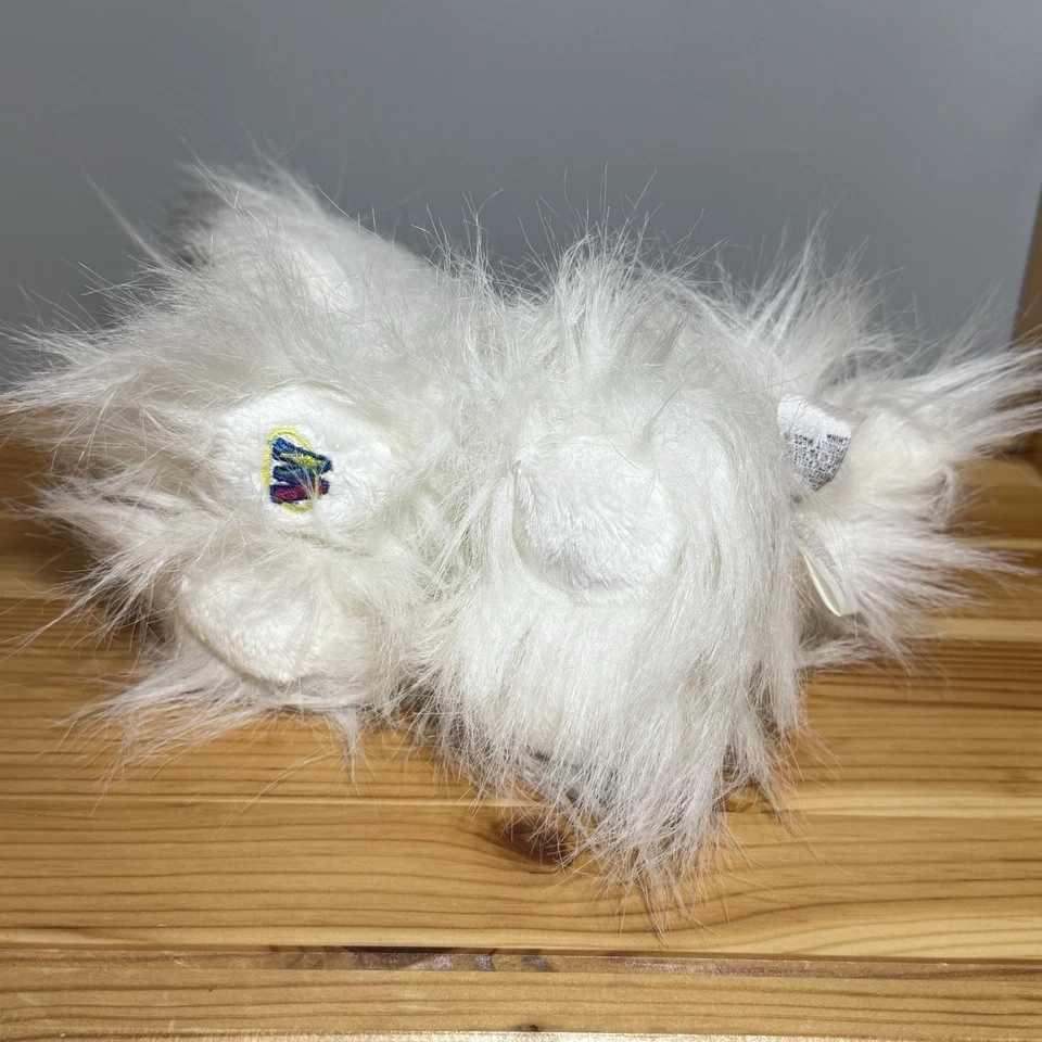 Ganz Webkinz Yorkie 8" Beanbag Plush No Code White Pink With Heart Bow - Image 4 of 4