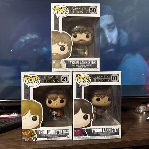 Funko Pop! Lot Of Three Game Of Thrones Tyrion Lannister #50, #21, And #01