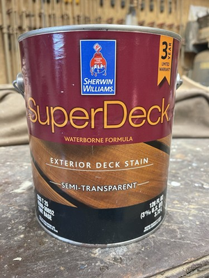 #ad 1 Gallon Sherwin Williams Super Deck Exterior Deck Semi Stain 3573 Tavern Oak $39.99
