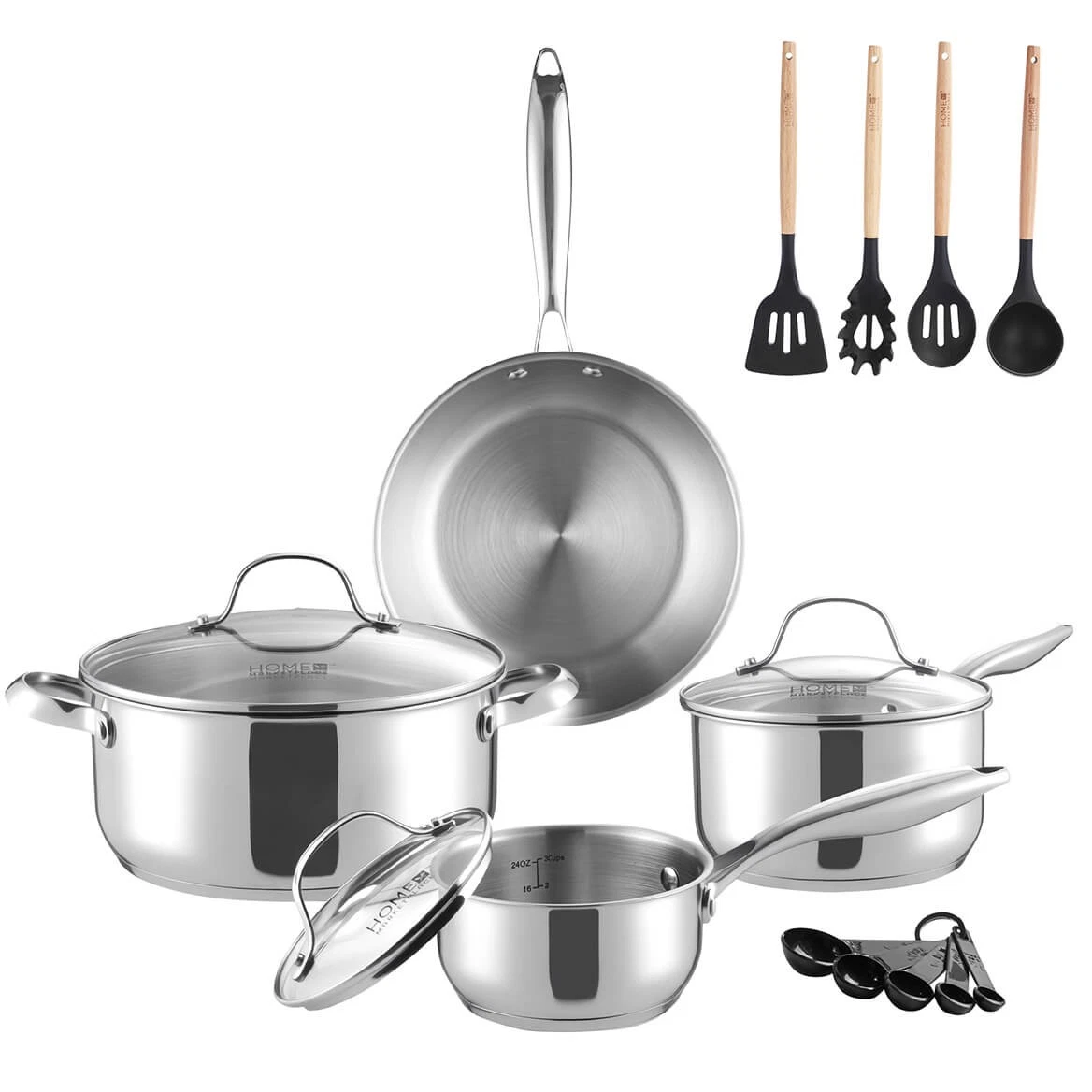 16-Pc. Stainless Steel Cookware Set by Home Marketplace
Opens in a new window or tab