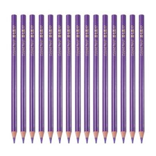 15PCS Colored Pencils Set, Wooden Oil Based Colored Drawing Pencil, Purple