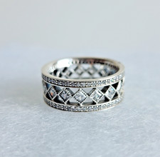 Authentic Pandora Sparkling Vintage Lattice R...