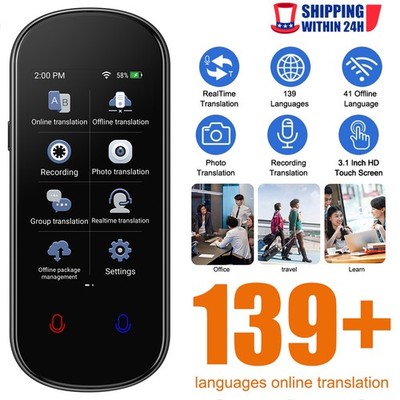 Translator Device 139 Languages 2 Way Real Time Offline Voice Photo Translation