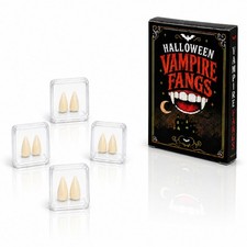 Vampire Fangs for Adults, 4 Pairs 13/15/15/19 mm Fake Teeth
