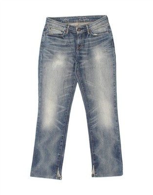 LEVI'S Womens Demi Curve Straight Jeans W27 L29 Blue Cotton CM44