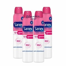 4 x Sanex Derma Care Menopause Antiperspirant Odour Protection Deodorant 200ml