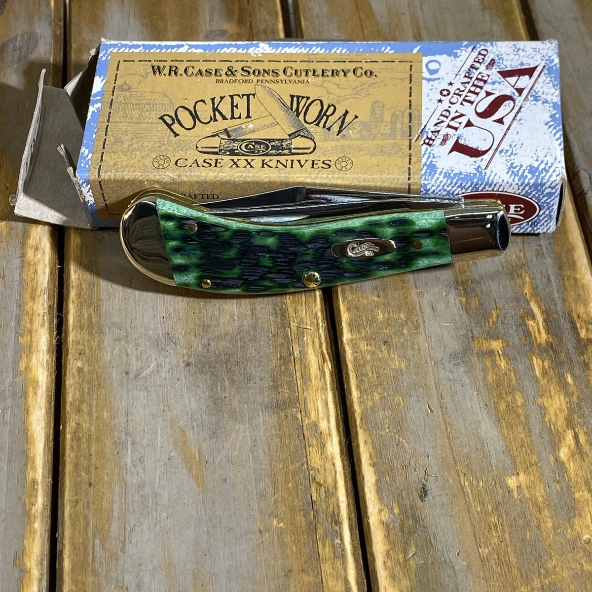 Case XX Saddlehorn No 09724 Bur Grn Pocket Knife in Original Box
