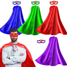 Superhero Capes for Adults and Masks, 5 Pack Super Hero 140 90cm, 4
