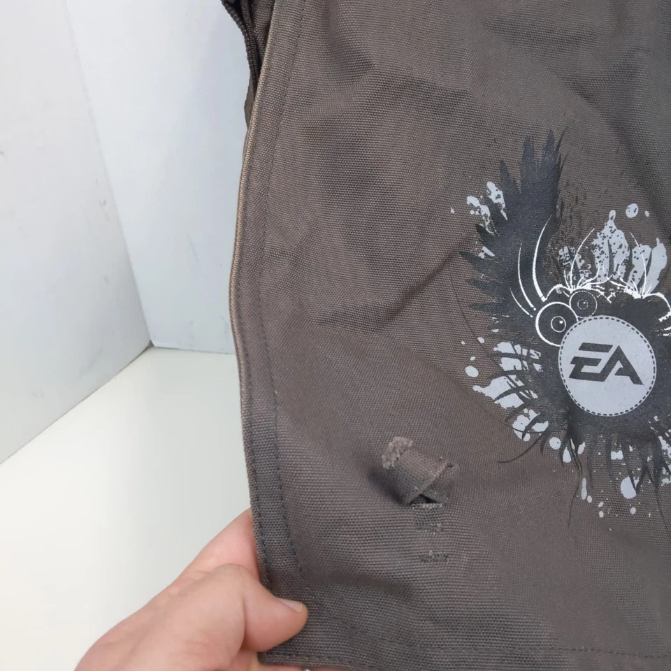 EA Logo Brown Canvas Messenger Bag Earthbound Adjustable Shoulder Bag - Image 2 of 4