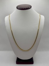 14k Solid Yellow Gold Miami Cuban Link Chain 24" 3mm