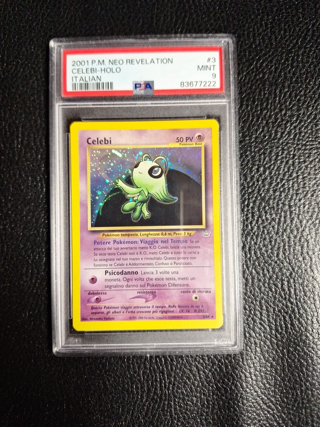 Pokemon Neo Revelation Celebi 3/64 Holo Rare 2001 psa 9