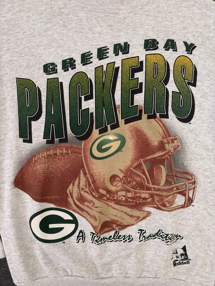 Vintage 90s Green Bay Packers Super Bowl XXXI Crewneck Sweatshirt USA Made L NFL - Image 2 of 4