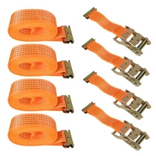 4 Pack 4400-lbs 2" x 20' E-Track Ratchet Tie Strap Enclosed Cargo Van Straps