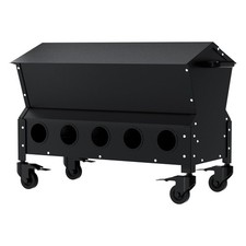 120 LBS Large Automatic Chicken Feeder, Heavy-Duty Galvanized Steel Poultry F...