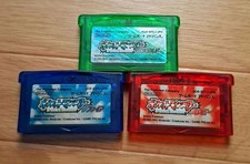 Pokemon Emerald Sapphire Ruby 3 Game Boy Advance Games Set Used