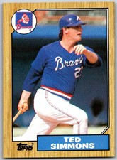 ⚾ 1987 Topps #516 Ted Simmons Atlanta Braves