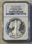 2010 W EAGLE $1 EARLY RELEASES PF70 ULTRA CAMEO - NGC - American Silver Eagle