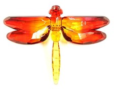Crystal Expressions Acrylic 2 Tone Dragonfly Ornament/ Sun-Catcher Orange 