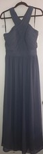 bill levkoff Womens Sample Bridesmaid Dress crossfront halter Has Flaws Size 12