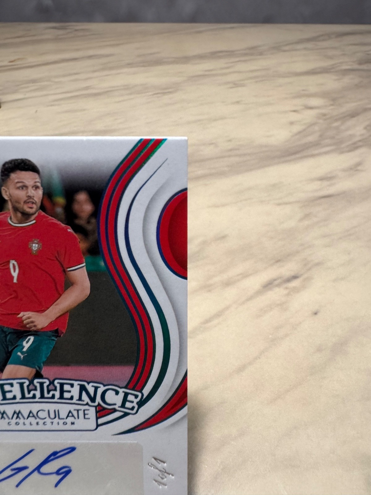 2024-25 Gonçalo Ramos Panini Immaculate Excellence 1/1 Auto Portugal view 3