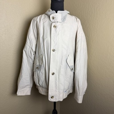 BRAVOI Sympatex White All Weather Jacket Map Print Lining Size 25