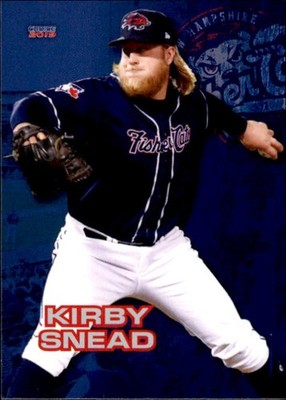 2019 New Hampshire Fisher Cats Choice #27 Kirby Snead Alachua Florida FL Card