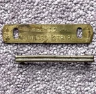WW1 Brass Wound Stripe No. 4. Ecso (Canadian) Maker. Backing plate & Patent No.